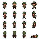 First candidate sprite sheet from a two-variant ranger request