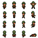 Second candidate sprite sheet from the same two-variant ranger request